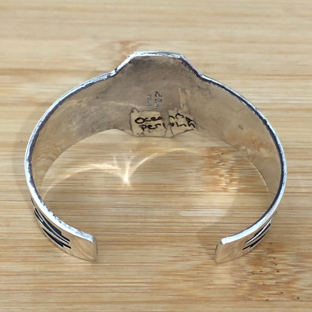 $645 Rare Signed Estate Designer Navajo Cuff  Sterling Signed   L.B.H. STERLING - Picture 9 of 9